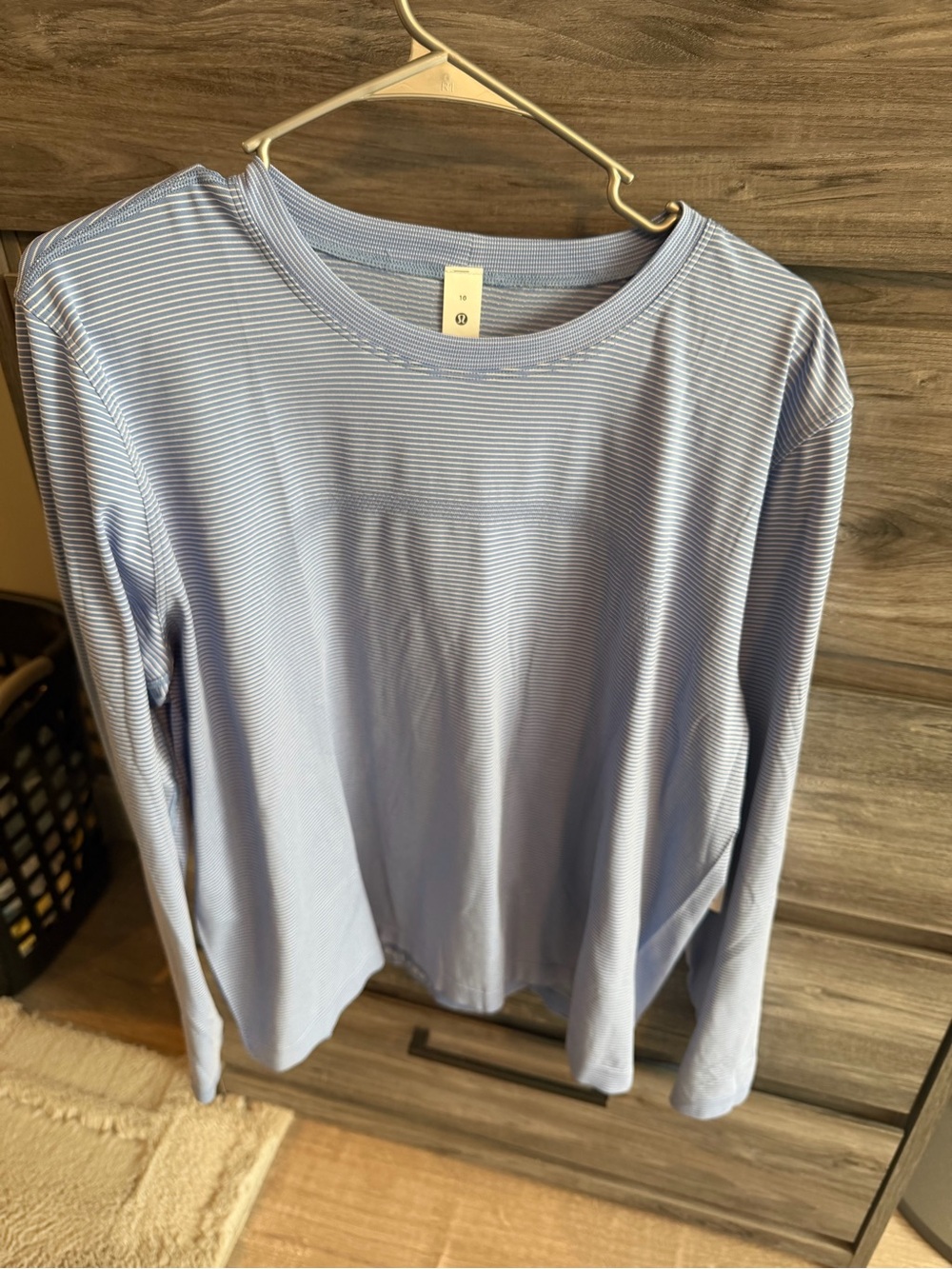 Lululemon Swiftly Relaxed Long Sleeve Blue & White Striped